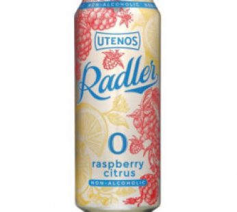 Utenos nealkoholinis alaus kokteilis Radler Raspberry Citrus  (0%) 500 ml skardinė