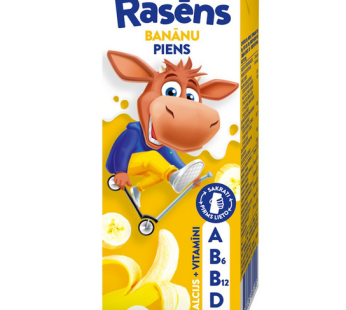 Bananų skonio pieno gėrimas RASĒNS, 1,5% rieb., 200 ml