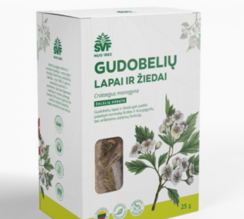 Arbata gudobelių lapai ir žiedai ŠVF, 25g