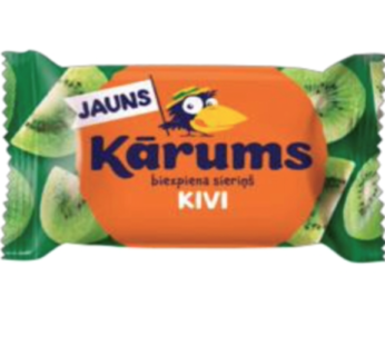 Glaistytas varškės sūrelis, kivi skonio, KARUMS, 45g.